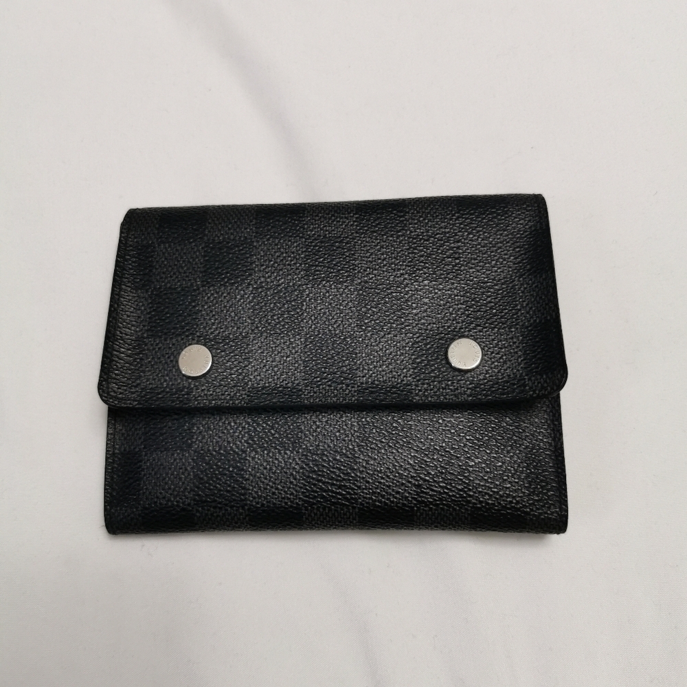 Louis Vuitton Damier Graphite Passport Holder Travel Case Two Snap MI2161 - Picture 3 of 8